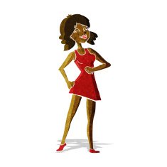 cartoon proud woman N2