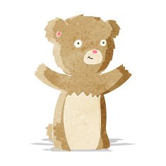 cartoon teddy bear N126