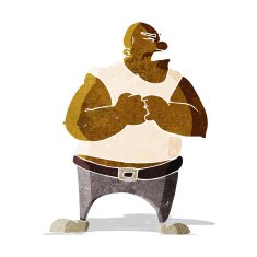 cartoon violent man N4