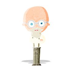cartoon annoyed old man N6