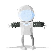Cartoon Astronaut N33