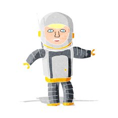 Cartoon Astronaut N35