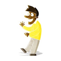 cartoon excited man N36
