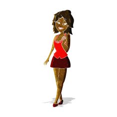 cartoon attractive office woman N2