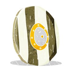 cartoon wooden shield N2