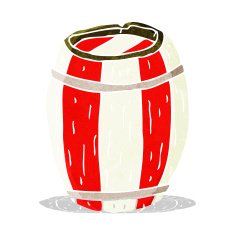 cartoon painted barrel N2