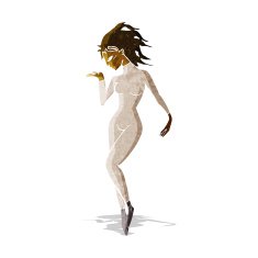 cartoon future space woman N2
