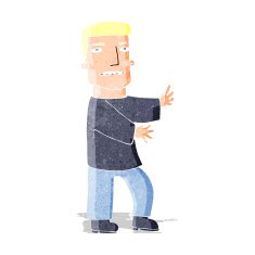 cartoon man gesturing N6