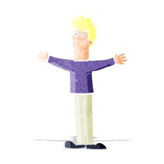 cartoon happy man N65