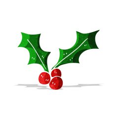 Cartoon Christmas Holly N3