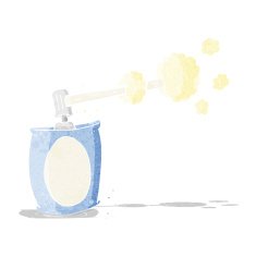 cartoon aerosol spray can N2