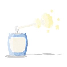 cartoon aerosol spray can N3