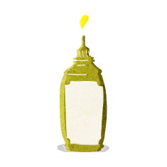 Cartoon Mustard Bottle N7