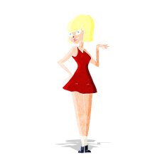 cartoon pretty woman N30