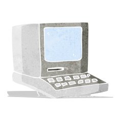cartoon old computer N4