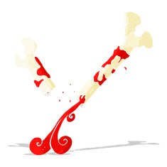 gross broken bone cartoon N2