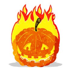cartoon grinning pumpkin N2