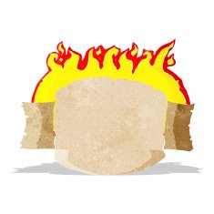 cartoon scroll banner N10