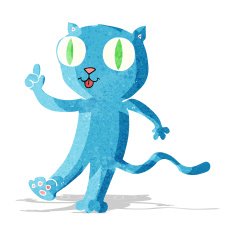 cartoon cat with idea N2