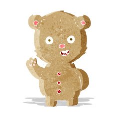 cartoon teddy bear N128