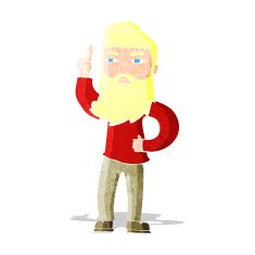 cartoon man with idea N55