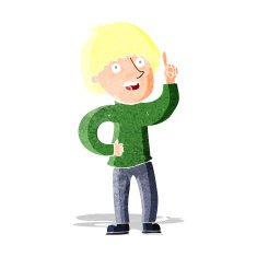cartoon man with idea N56