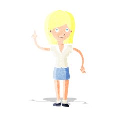 cartoon woman with idea N28