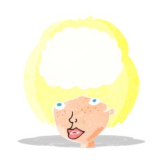 cartoon empty headed woman