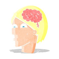 cartoon head with brain symbol N4