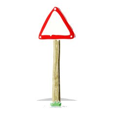 cartoon road sign N5