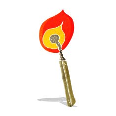 cartoon burning match N10
