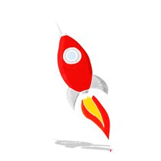 Cartoon Space Rocket N18