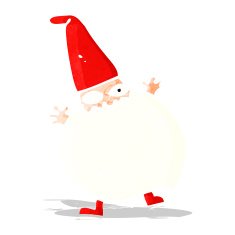 cartoon tiny santa N2