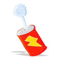 cartoon fizzing soda can N4