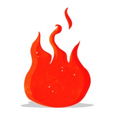 cartoon flame symbol