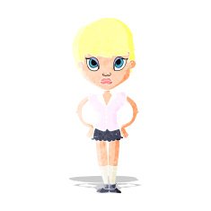 cartoon annoyed girl N5