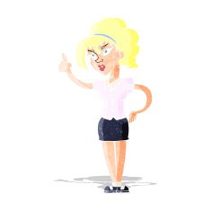 cartoon woman with idea N29