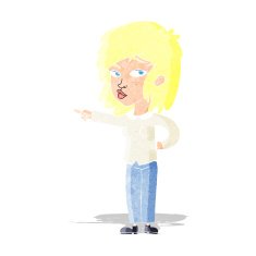 cartoon woman pointing N24