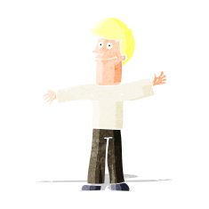cartoon happy man N66