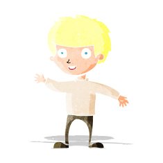 cartoon happy boy N38