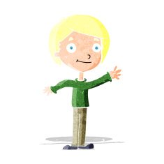 cartoon happy boy N39