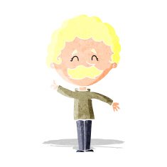 cartoon man with idea N57