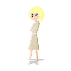 cartoon woman in trench coat N3