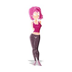 cartoon attractive girl N2