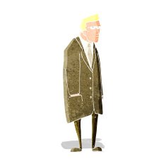 cartoon bad tempered man