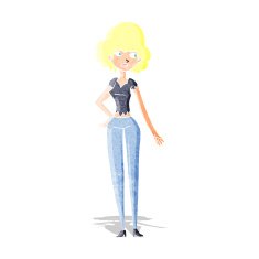 cartoon pretty woman N31