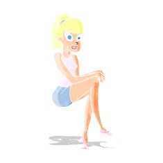 cartoon pretty woman N32