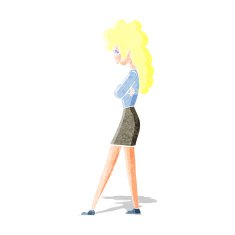 cartoon annoyed woman N26
