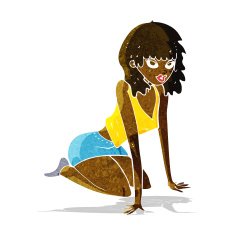 cartoon woman in sexy pose N2