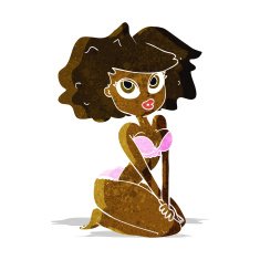 cartoon woman wearing bikini